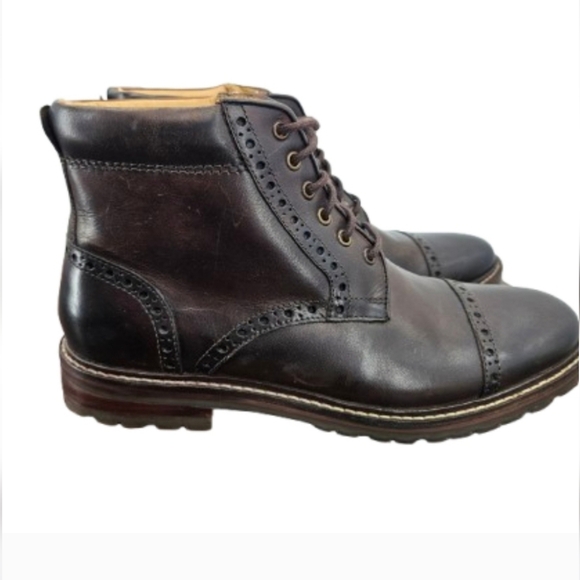 Florsheim Men's Fenway Cap Toe Brown Leather Boot Size 8D - Picture 3 of 13